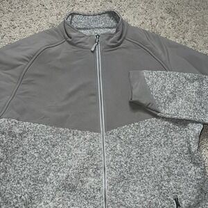 Peter Millar Crown Sport Bristol Full Zip Fleece Jacket Men's M Gray